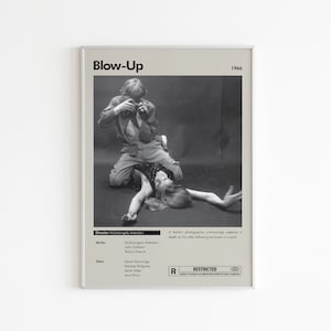 Blow-Up Filmplakat | Antonioni Filme | Minimalistisches Filmplakat | Benutzerdefinierte Film Druck | Wand Kunst Druck | Wohnkultur | Paar Geschenk