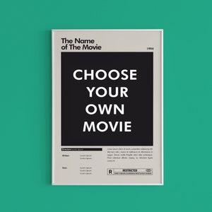 Custom Minimalist Movie Poster | Request Your Own Film Poster | Custom Movie Print | Wall Art Print | Custom Vintage Movie | Gift Idea