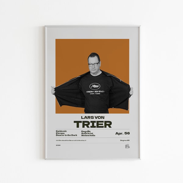 Lars von Trier Poster | Director Poster | Movie Poster | Wall Art Print | Home Decor | Living Room Art | Modern Art | Couple Gift
