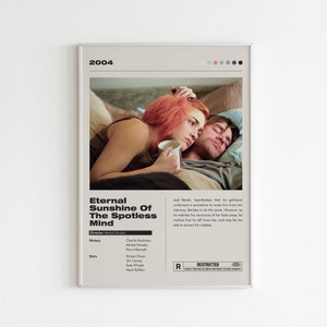 Eternal Sunshine of the Spotless Mind Movie Poster | Minimalist Movie Poster | Custom Movie Print | Wall Art Print | Home decor |Couple Gift