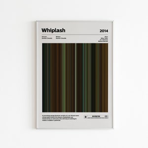 Whiplash Movie Strichcode Poster | Intensiver Jazz Film Kunstdruck | Einzigartige Wanddekoration | Perfektes Geschenk für Filmliebhaber und Musikbegeisterte