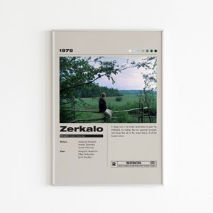 Zerkalo Movie Poster | Minimalist Movie Poster | Andrei Tarkovsky | Custom Movie Print | Wall Art Print | Home decor |Couple Gift