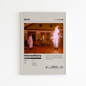 Cartaz do filme Hereditário: Impressão minimalista de filme de terror