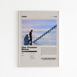 The Truman Show Movie Poster | Minimalist Movie Poster | Jim Carrey | Custom Movie Print | Wall Art Print | Home decor | Mother&#39;s Day Gift