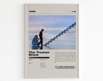 Filmaffisch med Truman Show: Minimalistisk väggkonst