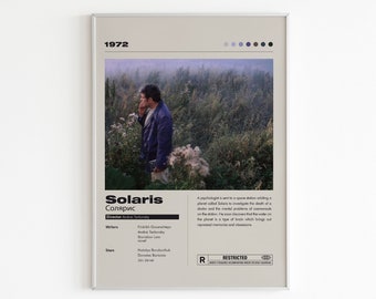 Locandina del film Solaris / Stampa minimalista del film di Tarkovsky