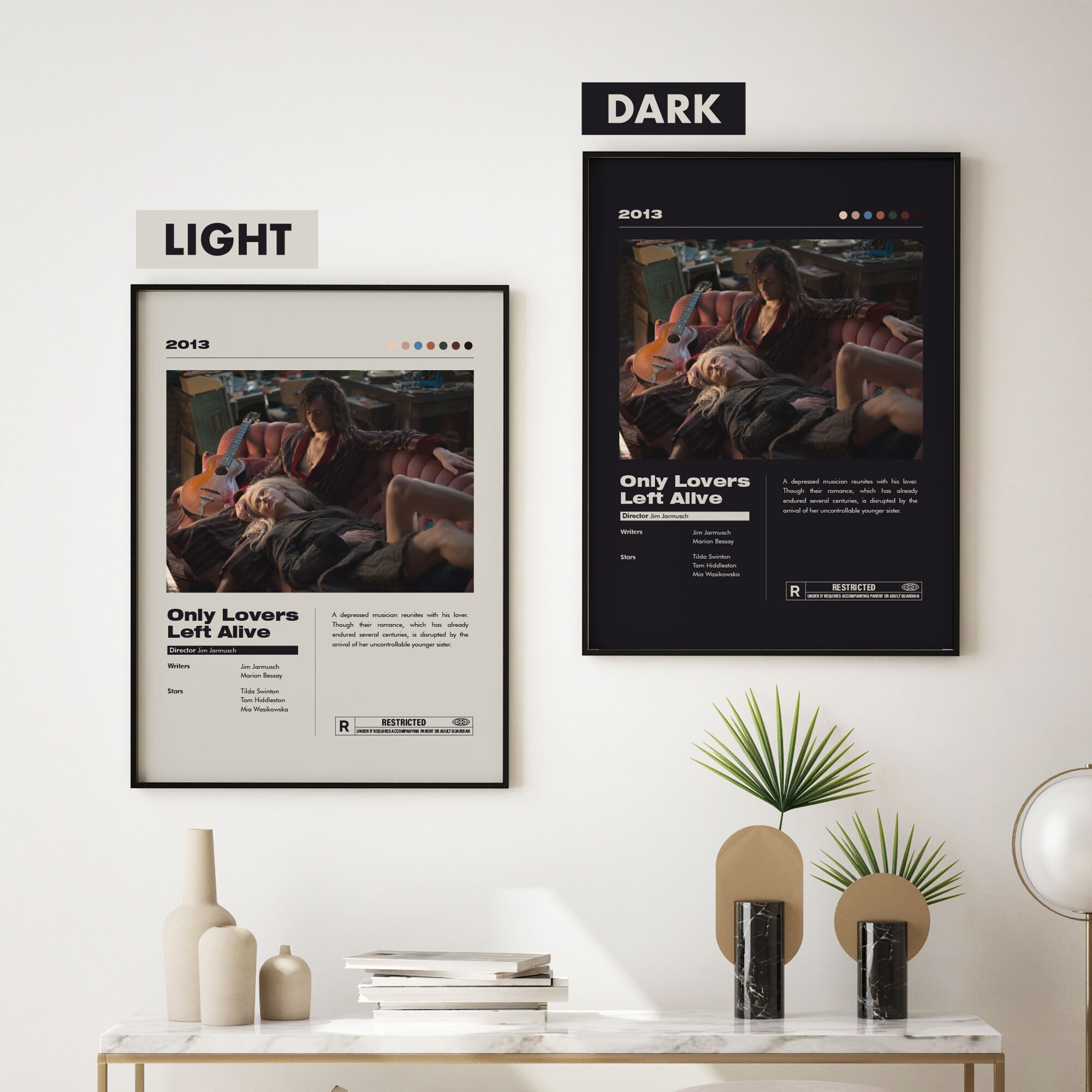 Only Lovers Left Alive Movie Poster Minimalist Movie Poster Etsy