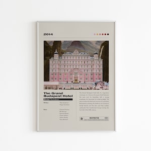 Das Grand Budapest Hotel Poster | Minimalistisches Filmplakat | Wes Anderson | Film Print | Wand Kunst Druck | Wohnkultur | Paar Geschenk