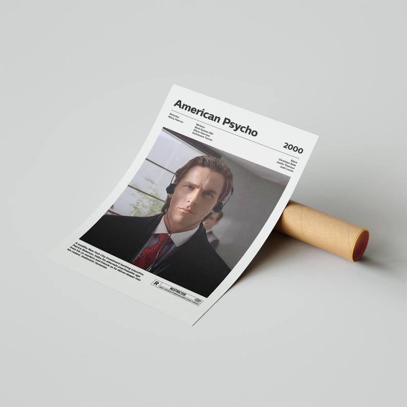 American Psycho Movie Poster | Patrick Bateman Movie Art | Christian ...