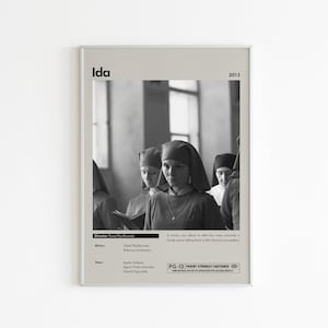 Ida Film Poster | Minimalistisches Filmplakat | Pawel Pawlikowski | Benutzerdefinierte Film Druck | Wand Kunst Druck | Wohnkultur | Paar Geschenk |
