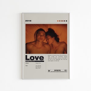Love Movie Poster: Minimalist Gaspar Noe Film Print