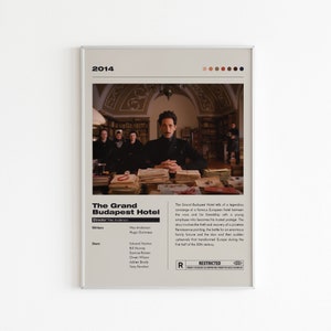 The Grand Budapest Hotel Movie Poster: Wes Anderson Film Print