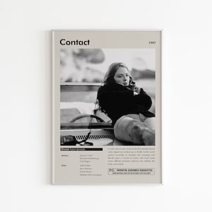 Kontakt 1997 Filmplakat | Minimalistisches Filmplakat | Vintage Film Poster | Benutzerdefinierte Film Druck | Wand Kunst Druck | Wohnkultur | Paar Geschenk