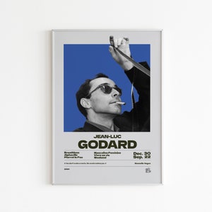 Jean-Luc Godard Poster | Director Poster | Movie Poster | Wall Art Print | Home Decor | Living Room Art | Modern Art | Couple Gift