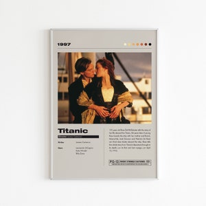 Titanic Movie Poster | Minimalist Movie Poster | Leonardo DiCaprio | Custom Movie Print | Wall Art Print | Home decor | Couple Gift