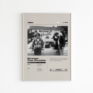 Stranger Than Paradise Movie Poster: Jim Jarmusch Film Print