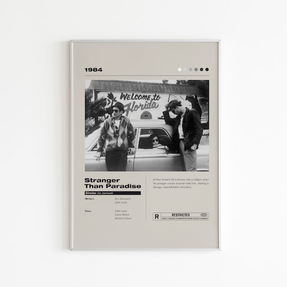 Stranger Than Paradise Movie Poster: Jim Jarmusch Film Print Stranger Than Paradise Movie Poster: Jim Jarmusch Film Print
