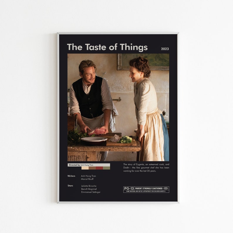 The Taste of Things Poster Minimalist Movie Poster Juliette Binoche