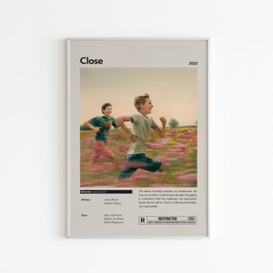 Schließen Film Poster | Minimalistisches Filmplakat | Lukas Dhont | Benutzerdefinierte Film Druck | Wand Kunst Druck | Paar Geschenk