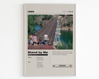 Stand By Me Movie Poster | Minimalist Movie Poster | Vintage Movie Poster | Custom Movie Print | Wall Art Print | Home decor | Couple Gift