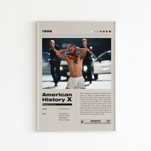 American History X Movie Poster | Minimalist Movie Poster | Tony Kaye | Custom Movie Print | Wall Art Print | Home decor | Couple Gift