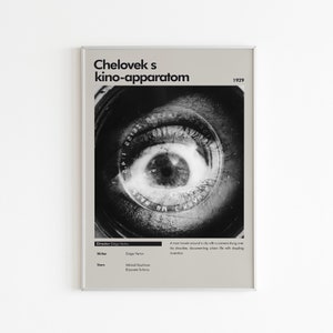 Poster Mann mit Filmkamera | Dziga Vertov Filme | Avantgarde-Kino | Kultfilm-Poster | Wand Kunst Druck | Wohnkultur | Paar Geschenk