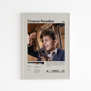 Cinema Paradiso Poster | Classic Italian Film Art | Nostalgic Movie Print | Giuseppe Tornatore | Cult Movie Wall Art Print | Home decor