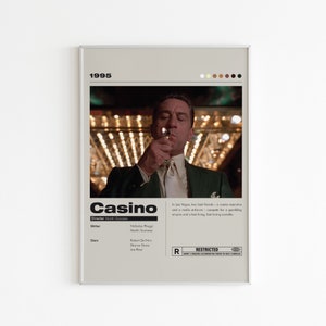 Kasino Film Poster | Minimalistisches Filmplakat | Martin Scorsese Film | Benutzerdefinierte Film Druck | Wand Kunst Druck | Wohnkultur | Paar Geschenk