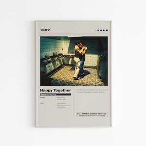 Glücklich Zusammen Film Poster | Kar-Wai Wong | Minimalistisches Filmplakat | Benutzerdefinierte Film Druck | Wand Kunst Druck | Wohnkultur | Paar Geschenk