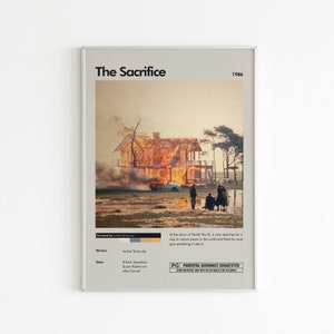 The Sacrifice Filmplakat | Minimalistisches Filmplakat | Andrei Tarkowskij | Benutzerdefinierte Film Druck | Wand Kunst Druck | Wohnkultur | Paar Geschenk