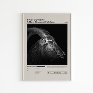 Das VVitch Poster | Minimalistisches Filmplakat |  Anya Taylor-Joy | Horrorfilm | Benutzerdefinierte Film Druck | Vintage Art Print | Wohndekor