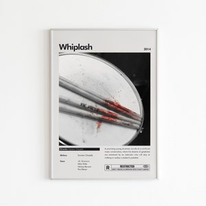 Whiplash Movie Poster | Minimalist Movie Poster | Music Movie | Custom Movie Print | Wall Art Print | Home decor | Couple Gift | Black White
