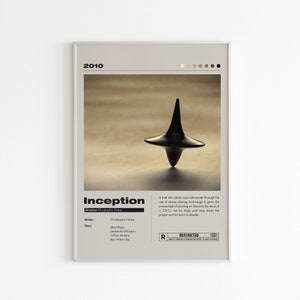 Inception Movie Poster | Minimalist Movie Poster | Leonardo DiCaprio | Christopher Nolan | Custom Movie Print | Wall Art Print | Home decor