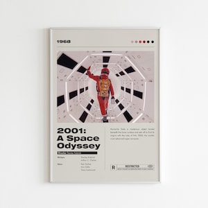 2001: A Space Odyssey Movie Poster | Minimalist Movie Poster | Kubrick | Custom Movie Print | Wall Art Print | Home decor | Couple Gift
