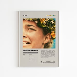 Midsommar Film Poster | Ari Aster | Minimalistisches Filmplakat | Benutzerdefinierter Druck | Wand Kunst Druck | Horrorfilm Druck | Wohnkultur | Paar Geschenk