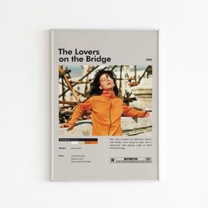 The Lovers on the Bridge Minimalist Film Poster | Leos Carax | Benutzerdefinierte Film Druck | Wandkunst | Wohnkultur | Wohnzimmer Wandkunst | Einzigartig