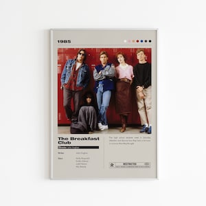The Breakfast Club Movie Poster: Minimalist Vintage Wall Art