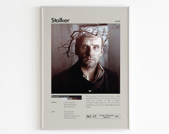 Poster del film Stalker / Poster minimalista del film / Film di Andrej Tarkovskij / Stampa personalizzata del film / Stampa artistica da parete / Arredamento per la casa / Regalo di coppia
