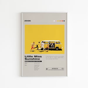 Little Miss Sunshine | Minimalist Movie Poster | Steve Carell | Custom Movie Print | Wall Art Print | Home decor | Vintage Retro Movie