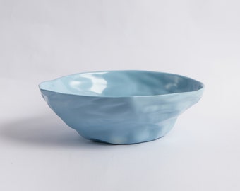 Blue Ceramic Serving Bowl| Salad Bowl| Snack Bowl| Fruit Bowl| Tableware| Dinnerware| Kitchen Decor| Housewarming Gift| Gift For Woman