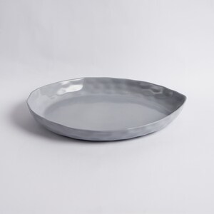 Blue-Gray Ceramic Dinner Plate| Side Plate| Large Plate| Pasta Plate| Tableware| Dinnerware| Kitchen Decor|Housewarming Gift| Gift For Woman