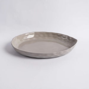Gray Ceramic Dinner Plate| Side Plate| Large Plate| Pasta Plate| Tableware| Dinnerware| Kitchen Decor| Housewarming Gift| Gift For Woman