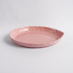 Pink Ceramic Dinner Plate| Side Plate| Large Plate| Pasta Plate| Tableware| Dinnerware| Kitchen Decor| Housewarming Gift| Gift For Woman