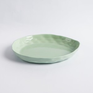 Green Ceramic Dinner Plate| Side Plate| Large Plate| Pasta Plate| Tableware| Dinnerware| Kitchen Decor| Housewarming Gift| Gift For Woman