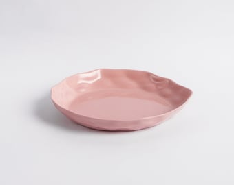 Pink Ceramic Dessert Plate| Side Plate| Small Plate| Salad Plate| Tableware| Dinnerware| Kitchen Decor| Housewarming Gift| Gift For Woman