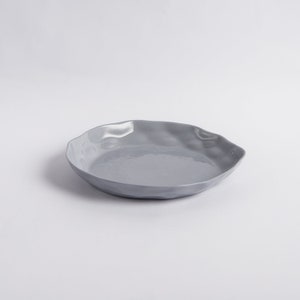 Blue-Gray Ceramic Dessert Plate| Side Plate| Small Plate| Salad Plate| Tableware| Dinnerware| Kitchen Decor|Housewarming Gift|Gift For Woman