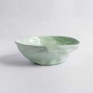 Green Ceramic Serving Bowl| Salad Bowl| Snack Bowl| Fruit Bowl| Tableware| Dinnerware| Kitchen Decor| Housewarming Gift| Gift For Woman
