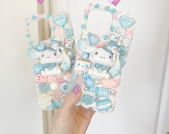 Decoden Handmade Custom Kawaii Cartoon Phone Case for iPhone and Samsung | Fully Cream Phone Cover | Unique Design Shop