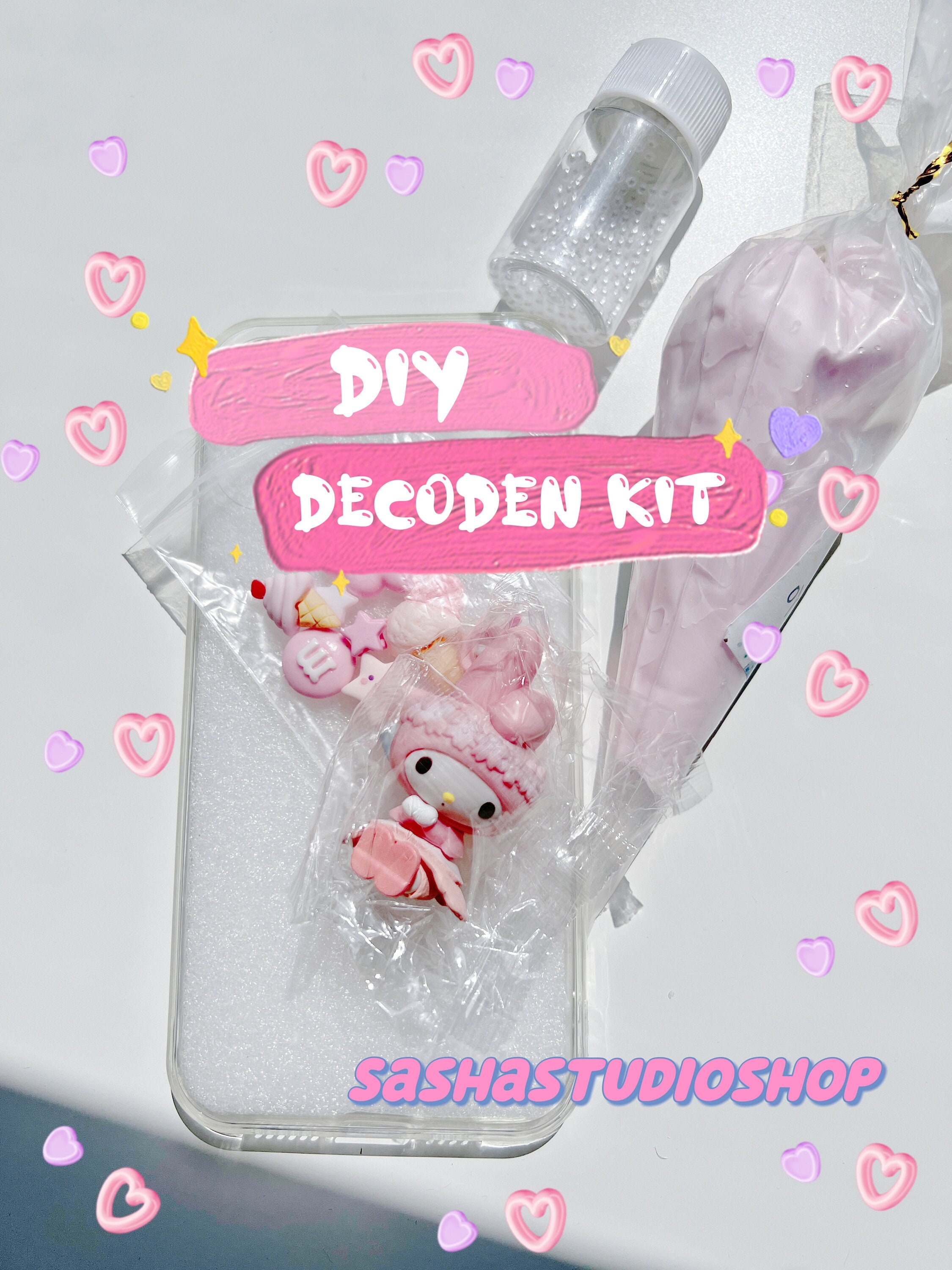 DIY Decoden Phone Case Craft Kit, DIY Craft Kit, Gifts