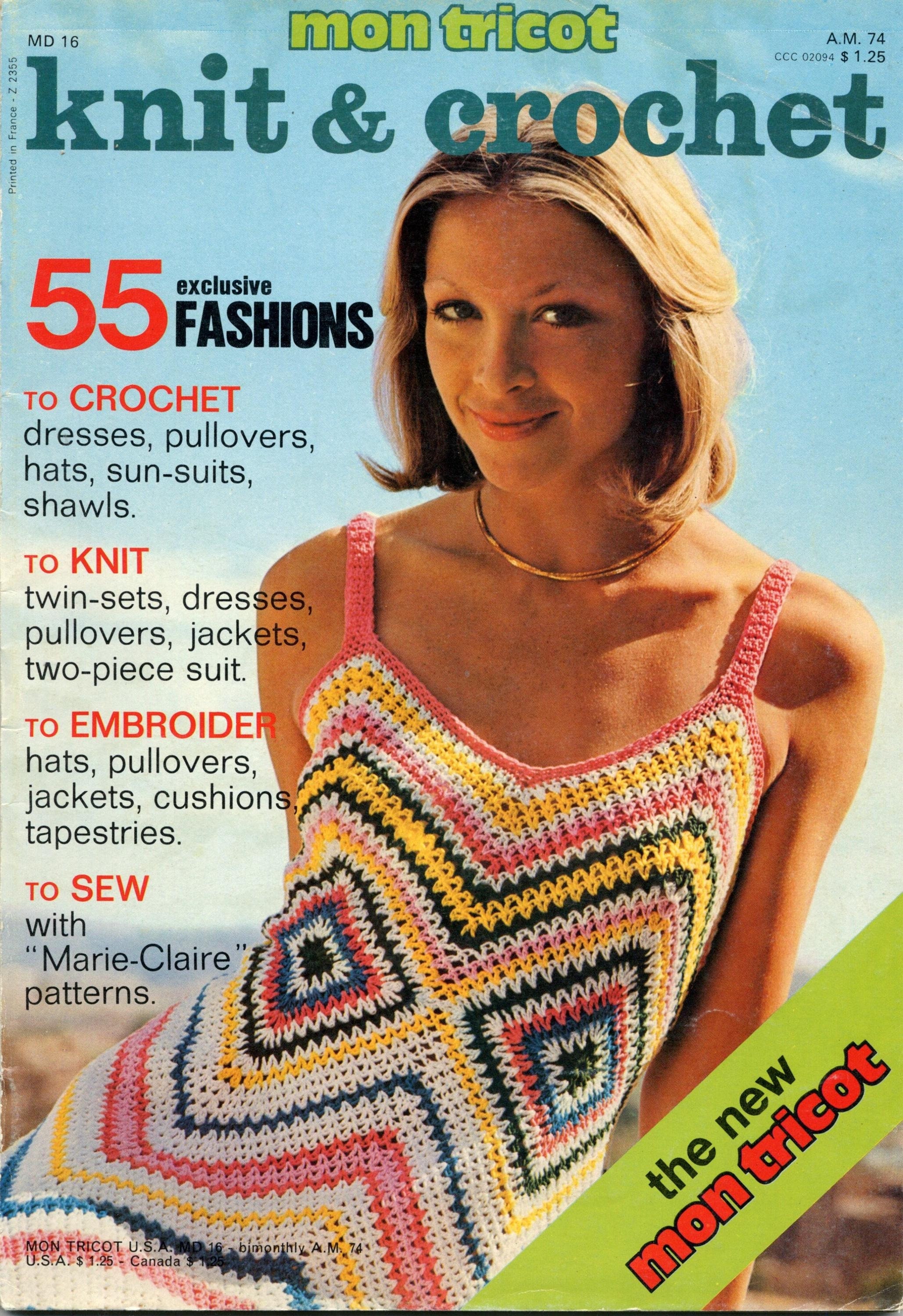1974 Mon Tricot No. 16: Knit & Crochet PATERNS | PDF download (magazine)